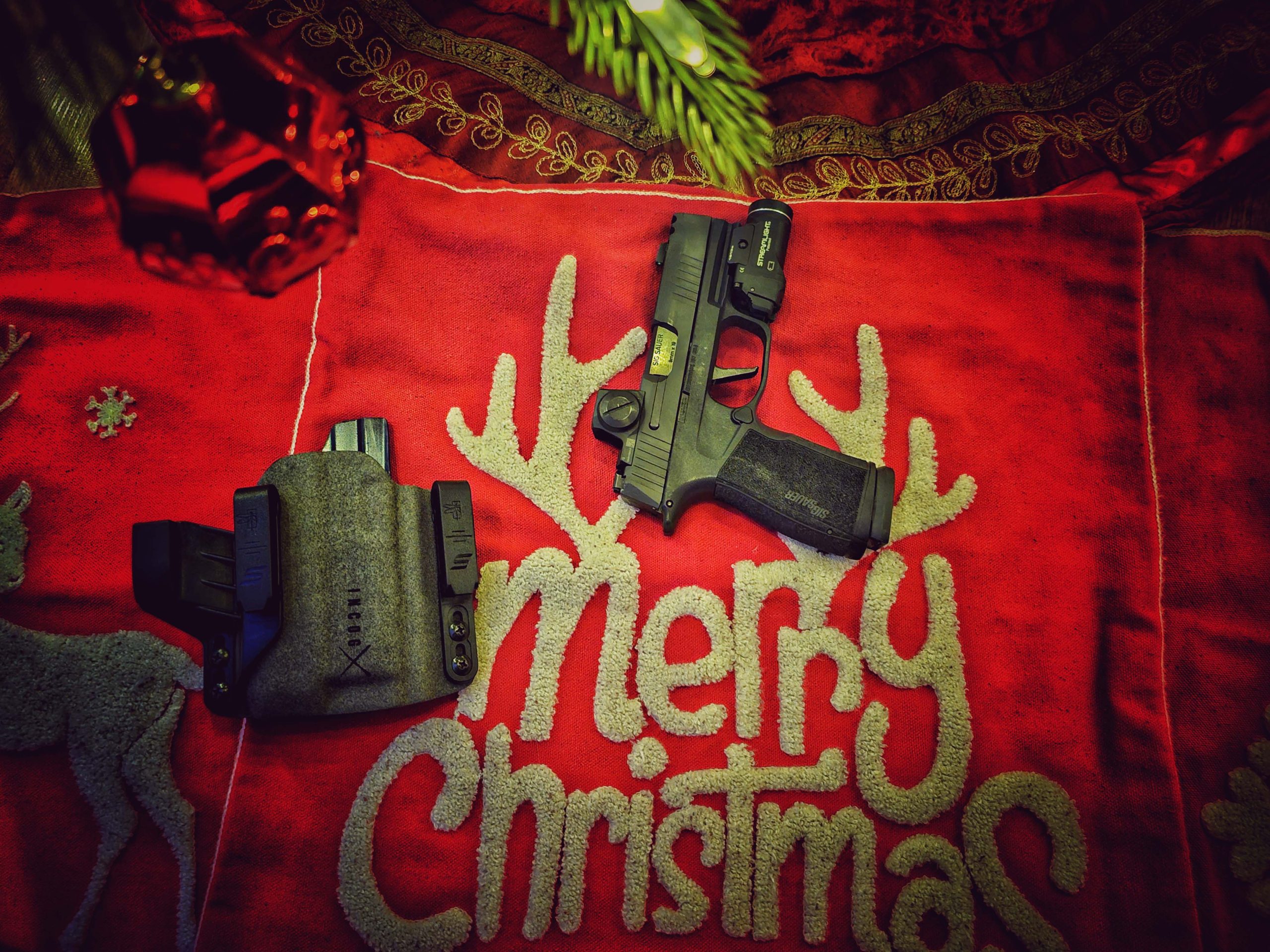 SIG XMacro under Christmas Tree