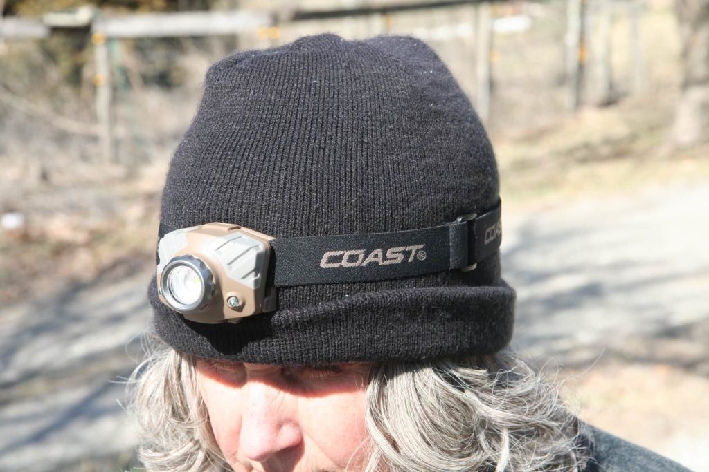 Woman wearing FL78R Headlamp