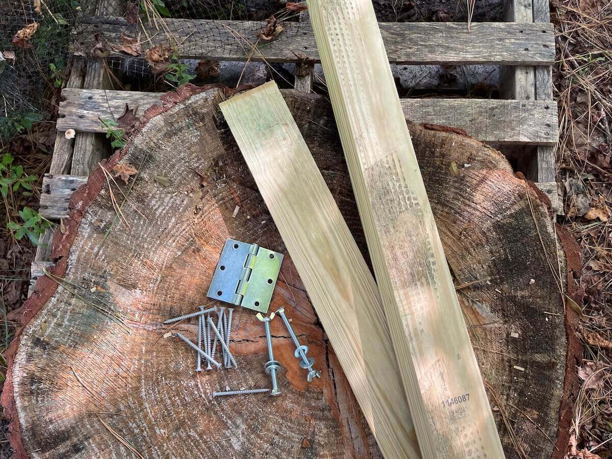 Materials for a homemade target stand