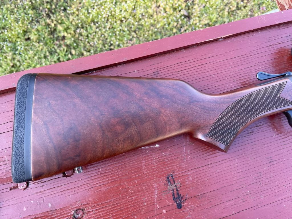 Henry Single Shot Rifle in .243 Winchester walnut stock.