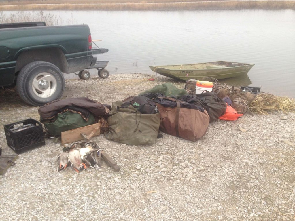 hunting gear ready to haul in