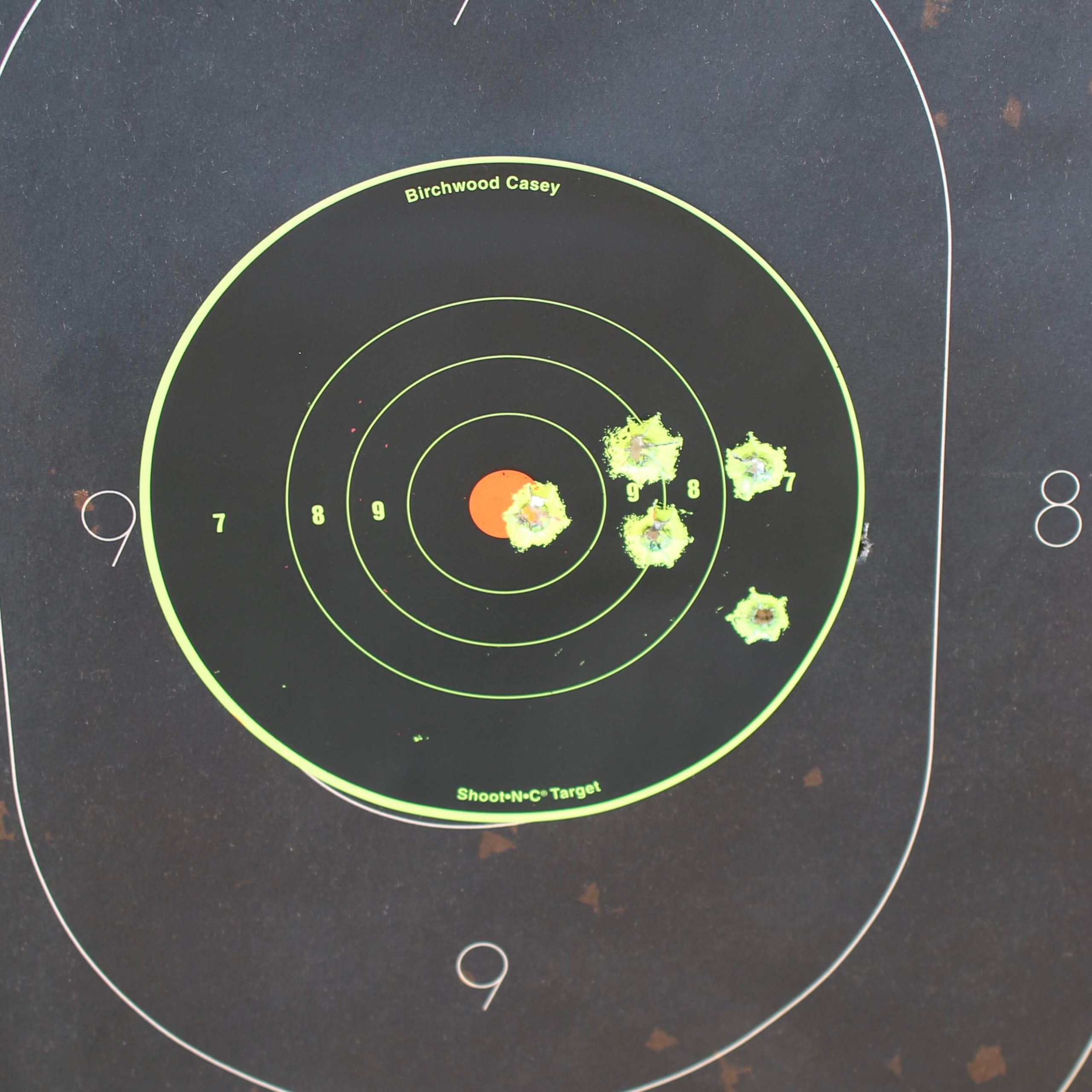 At 200 yards, I am able to keep 5 rounds in a decent group. 