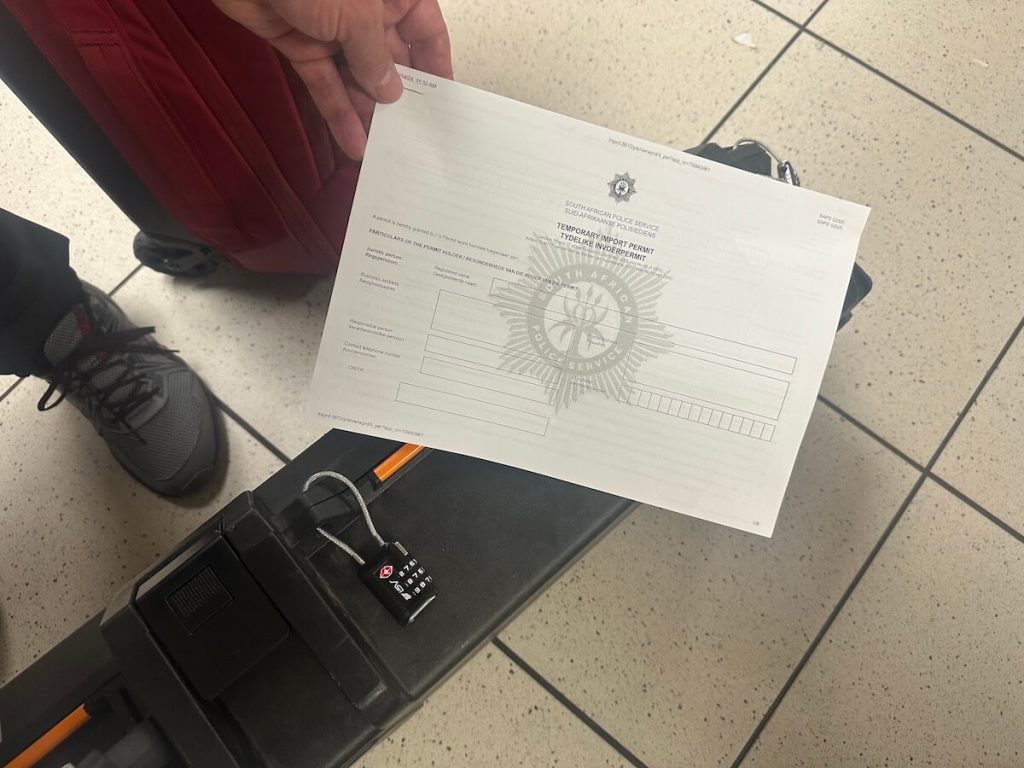 paperwork to fill out when going through airports with hunting gear